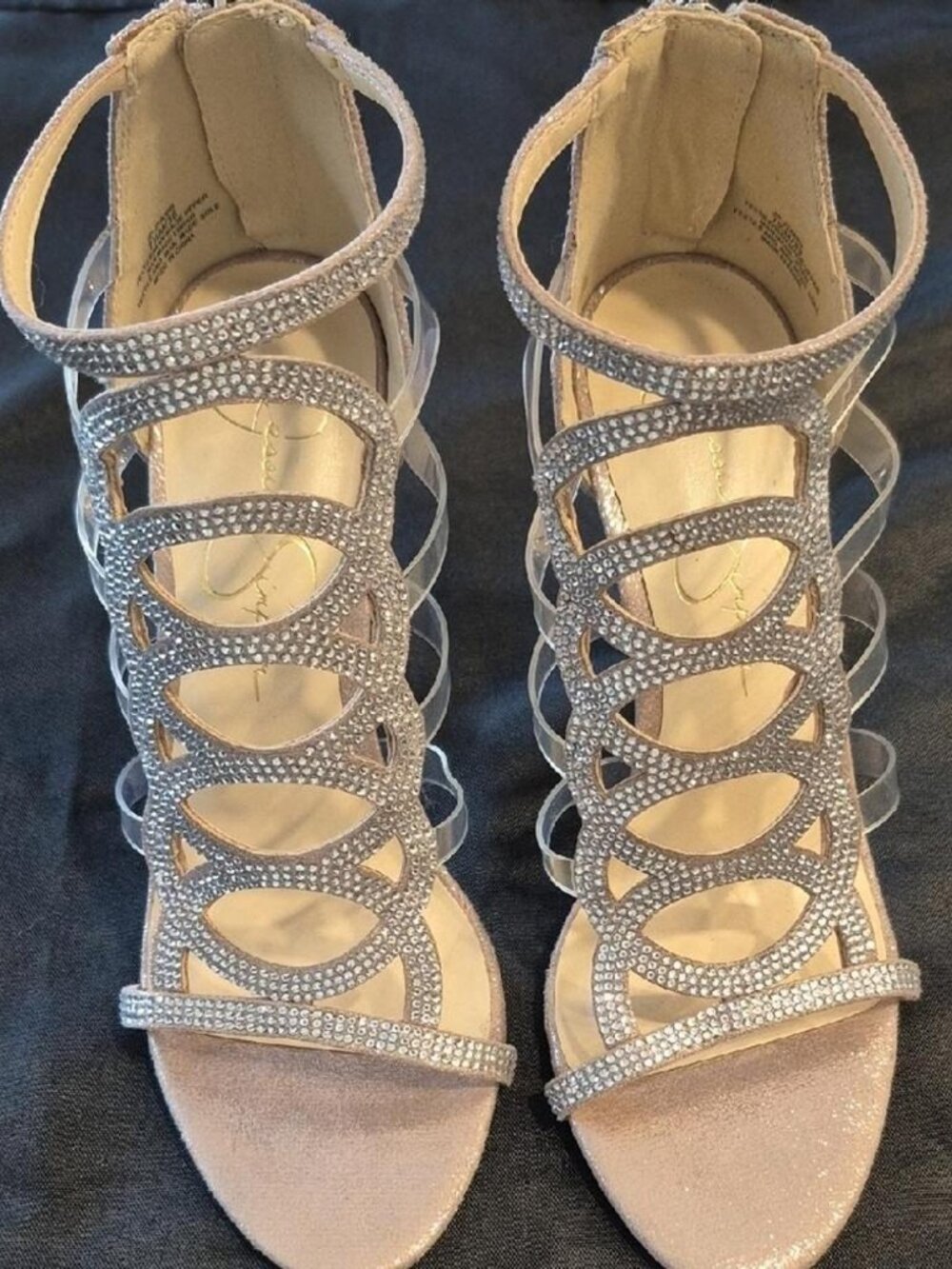 Jessica Simpson Women's Silver and Pink Courts